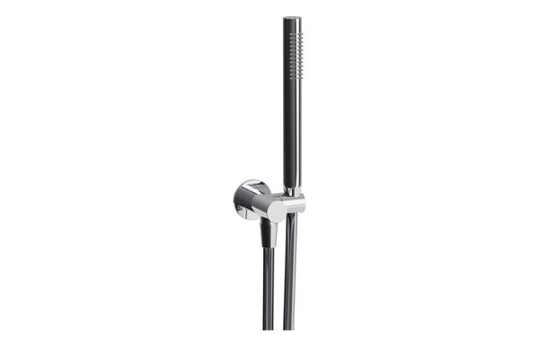 Abode Euphoria Circular Wall Outlet  Handset & Bracket Set - Chrome